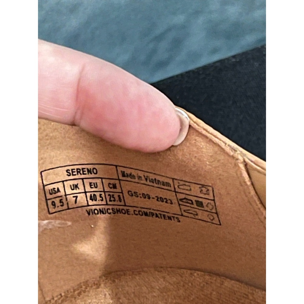 Vionic Sereno Tan Nubuck Leather Platform Wedge Pumps Women 9.5 Orthotic Support - Picture 7 of 8